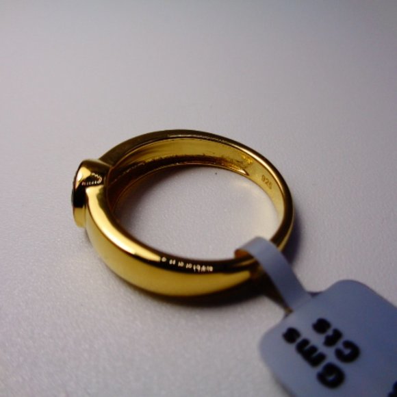 Silver 925 ring gold plated true diamonds (0.25CT)ring size 7,weight 3,05g - Picture 5 of 6